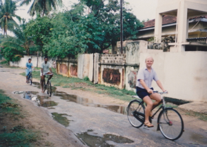 George on Bike Jaffna