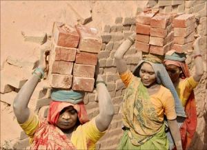Bonded Labour at a brick kiln